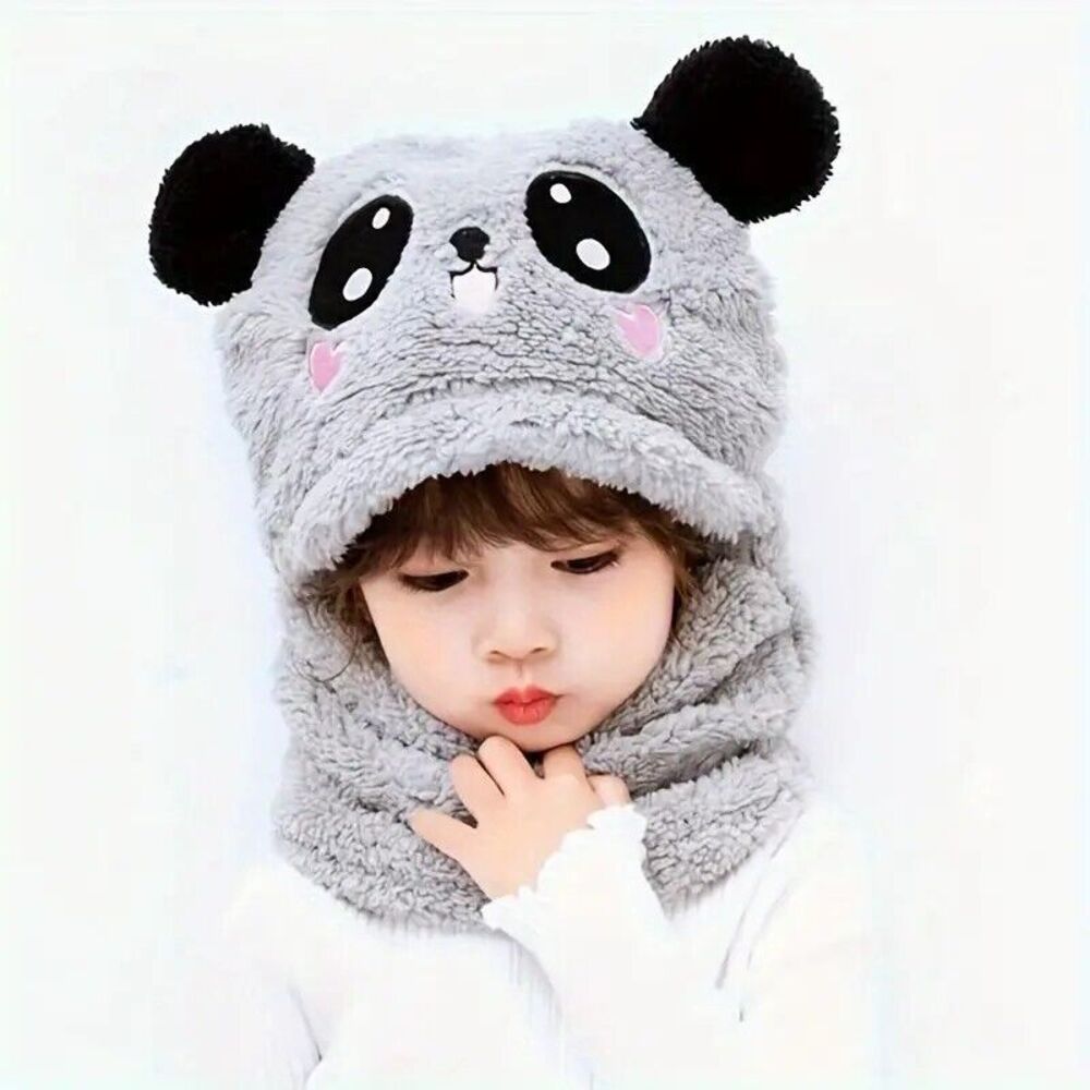 Childrens Winter Hat with Ear and Neck Warmer